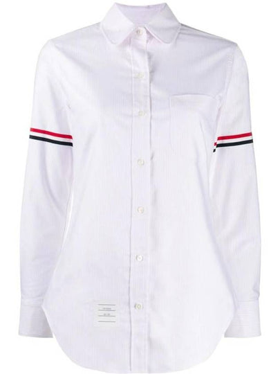 Women's Armband University Striped Oxford Shirt Light Pink - THOM BROWNE - BALAAN 2