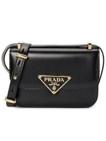 Emblème Leather Bag Black - PRADA - BALAAN 2