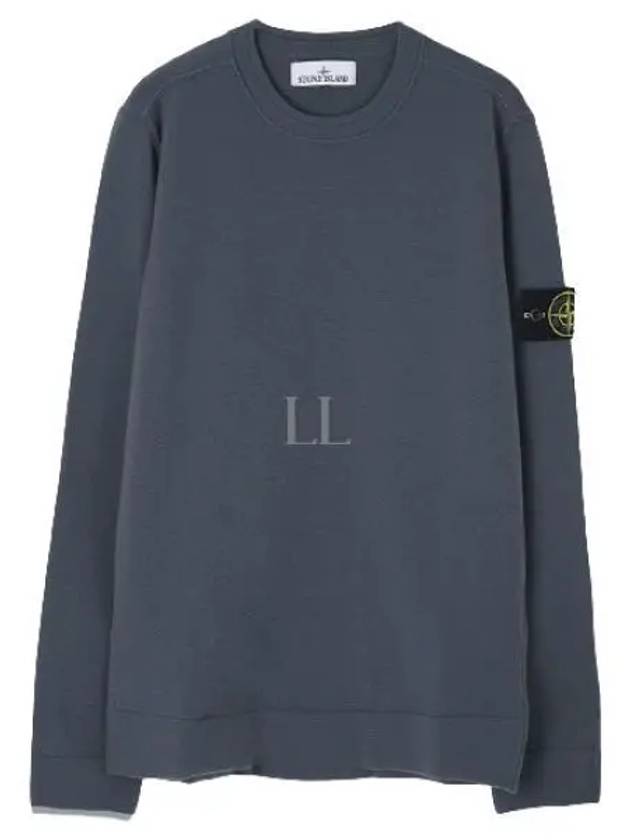 Logo Patch Crew Neck Knit Top Grey - STONE ISLAND - BALAAN 2