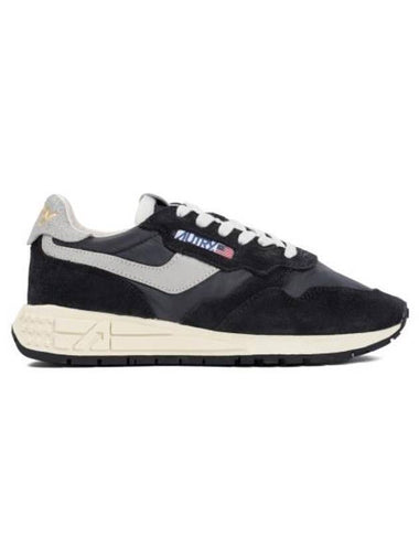 Reelwind Suede Nylon Low Top Sneakers Black - AUTRY - BALAAN 1