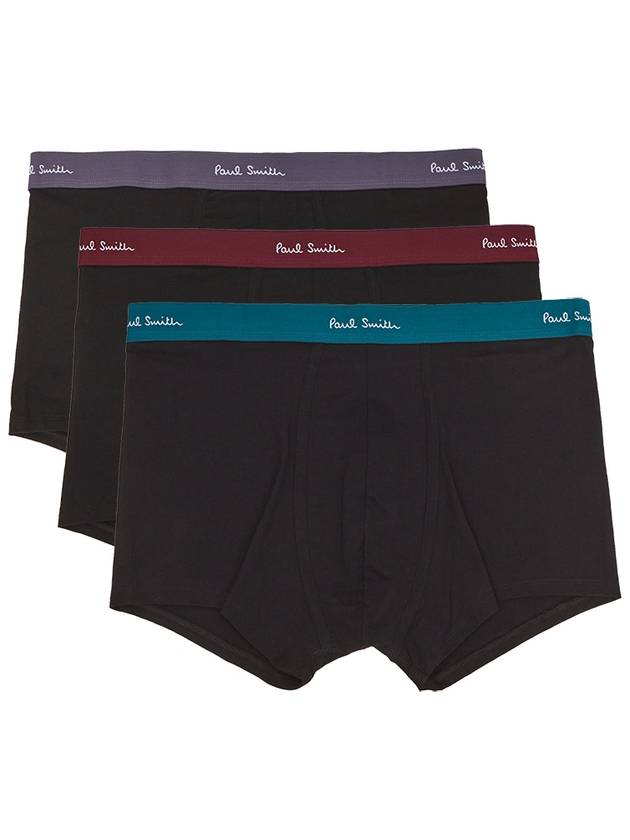 Signature Logo Cotton Briefs Black 3-Pack - PAUL SMITH - BALAAN 2