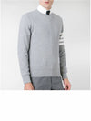 4 Bar Loopback Jersey Sweatshirt Light Grey - THOM BROWNE - BALAAN 4