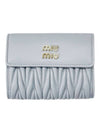 Matelasse Logo Half Wallet 5ML002 F0591 - MIU MIU - BALAAN 2