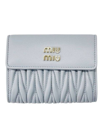 Matelasse Logo Half Wallet 5ML002 F0591 - MIU MIU - BALAAN 2