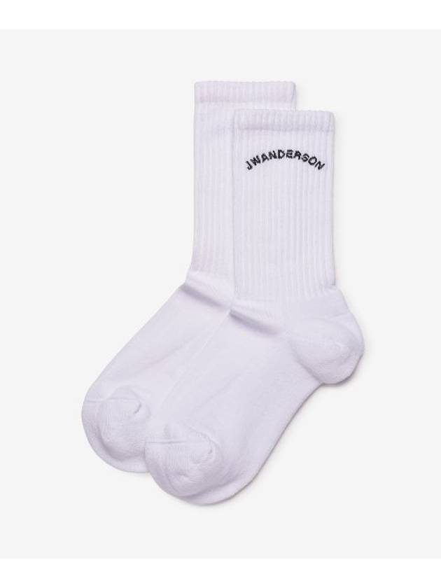 JWA Arch Logo Socks White - JW ANDERSON - BALAAN 1