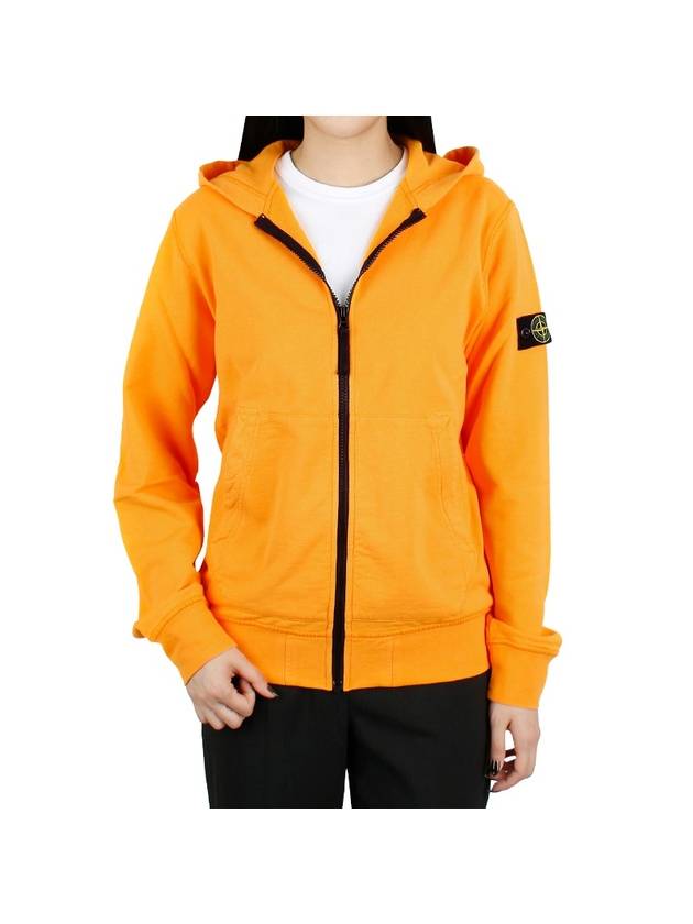 Stone Kids Waffen Patch Hood Zip up Orange 741660740 V0032 - STONE ISLAND - BALAAN 1