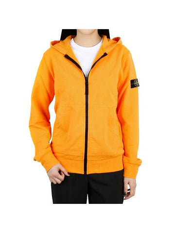 Stone Kids Waffen Patch Hood Zip up Orange 741660740 V0032 - STONE ISLAND - BALAAN 1