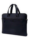 Double Pocket Zipper Briefcase Black - SALVATORE FERRAGAMO - BALAAN 3