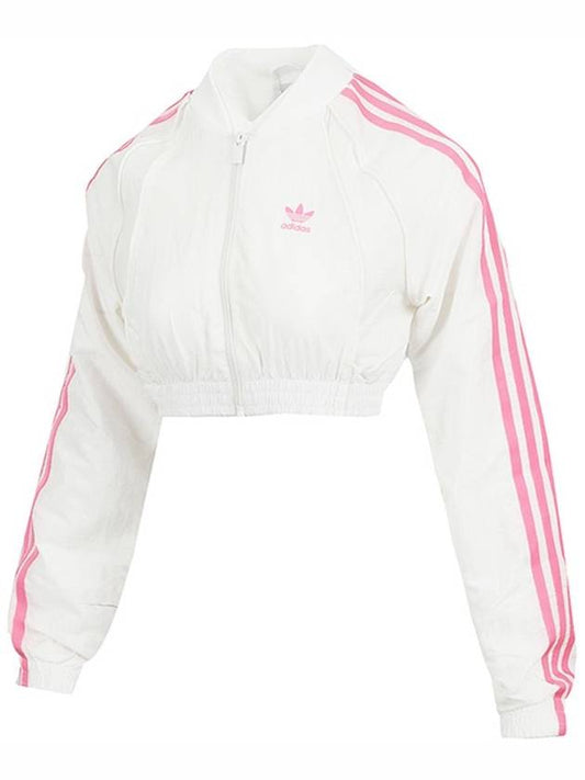 Slim Crop Woven Track Jacket White - ADIDAS - BALAAN 1