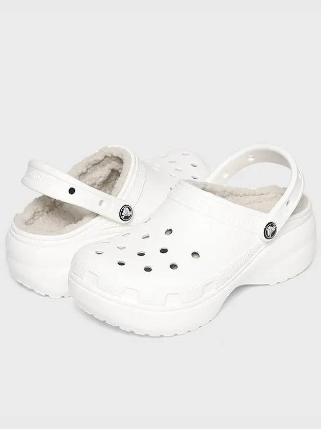 Classic Platform Lined Clog Women White 207938 100 - CROCS - BALAAN 2