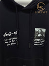 Used luxury goods Lewis It S Black Mona Lisa lettering logo hoodie - OFF WHITE - BALAAN 4