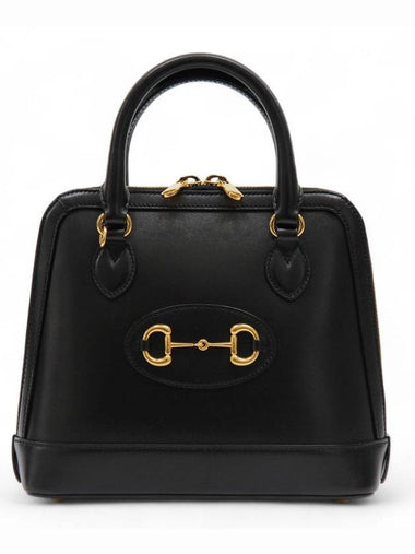 Horsebit 1955 Black Small Top Handle Bag - GUCCI - BALAAN 1