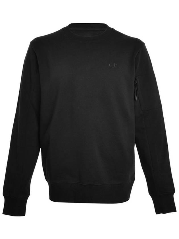 11Th Anniversary Embroidered Logo Sweatshirt Black - CP COMPANY - BALAAN 1