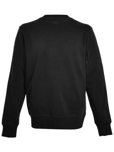 11Th Anniversary Embroidered Logo Sweatshirt Black - CP COMPANY - BALAAN 1