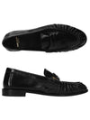 Le Signature Cassandre Logo Plaque Lamb Skin Loafer Black - SAINT LAURENT - BALAAN 5