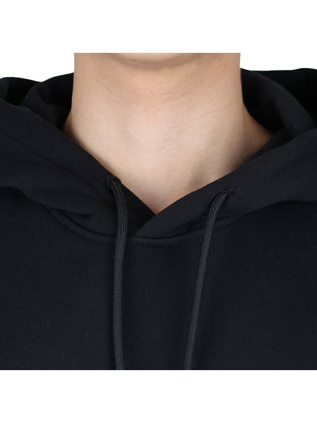 Box Logo Print Cotton Hoodie Black - MSGM - BALAAN 6