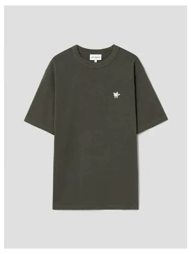 Unisex Barista Fox Patch Relax Fit T Shirt Sencha Green Domestic Product GM0024082341479 - MAISON KITSUNE - BALAAN 1