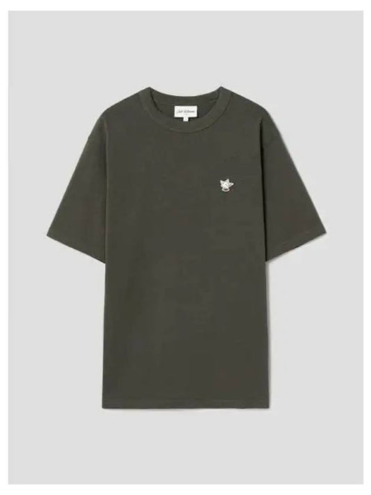 Unisex Barista Fox Patch Relax Fit T Shirt Sencha Green Domestic Product - MAISON KITSUNE - BALAAN 1