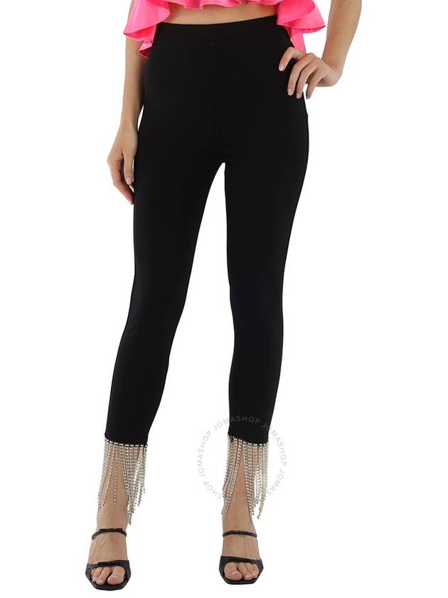 Women's Crystal Stretch Jersey Leggings Black - BURBERRY - BALAAN 2