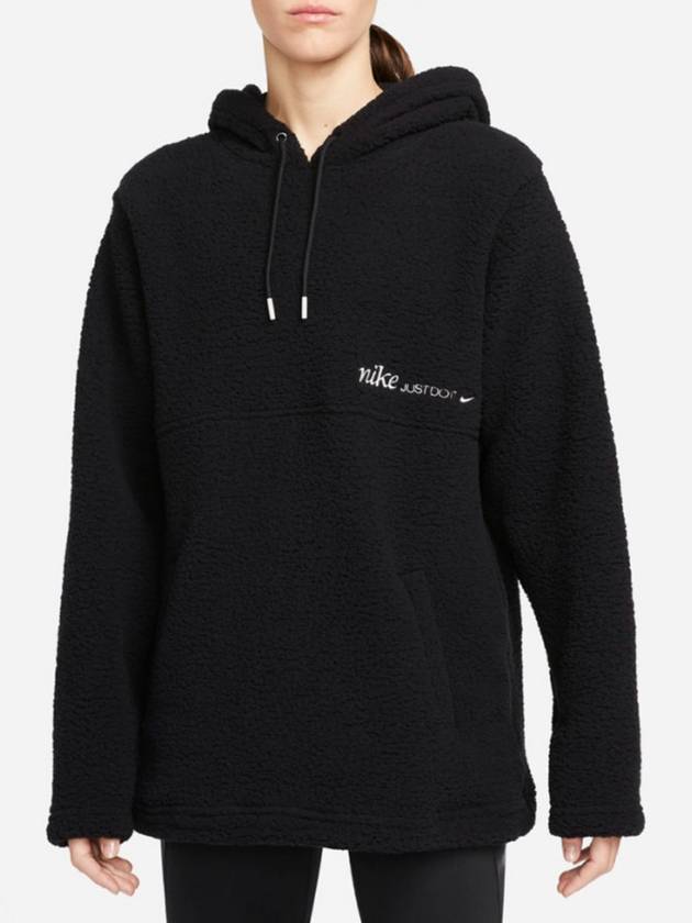 Fleece Hoodie Black - NIKE - BALAAN 2