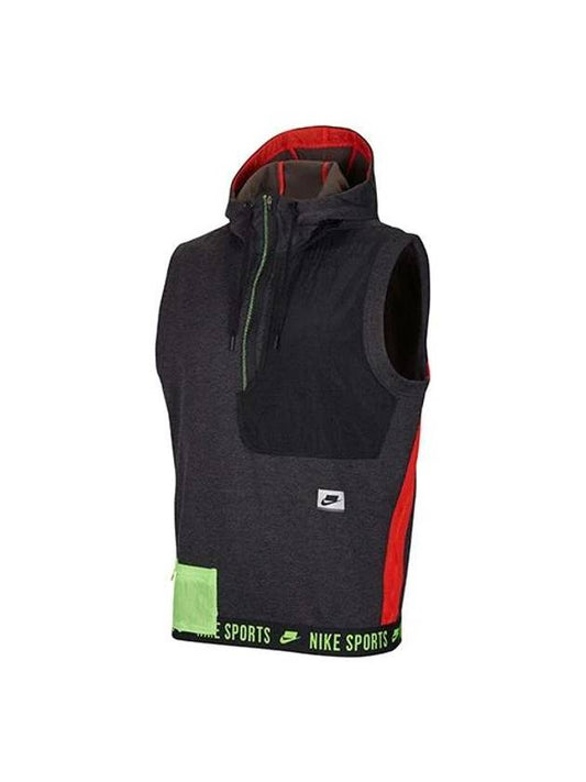 Flex Crush  Zip Up Hoodie Vest Black - NIKE - BALAAN 1