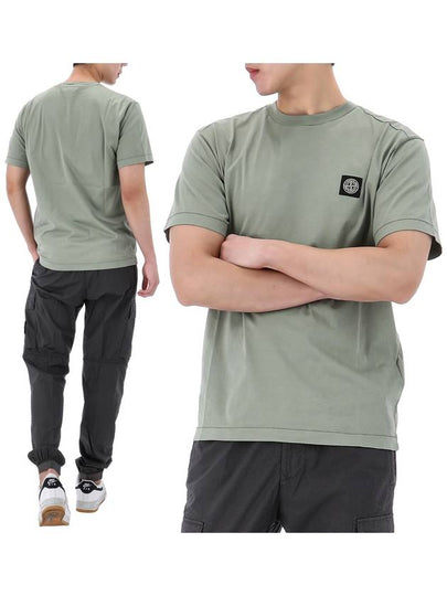 Logo Patch Short Sleeve T-Shirt Sage Green - STONE ISLAND - BALAAN 2