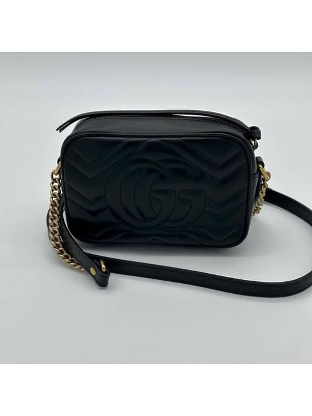 GG Marmont Zip Top Matelasse Mini Cross Bag Black - GUCCI - BALAAN 4