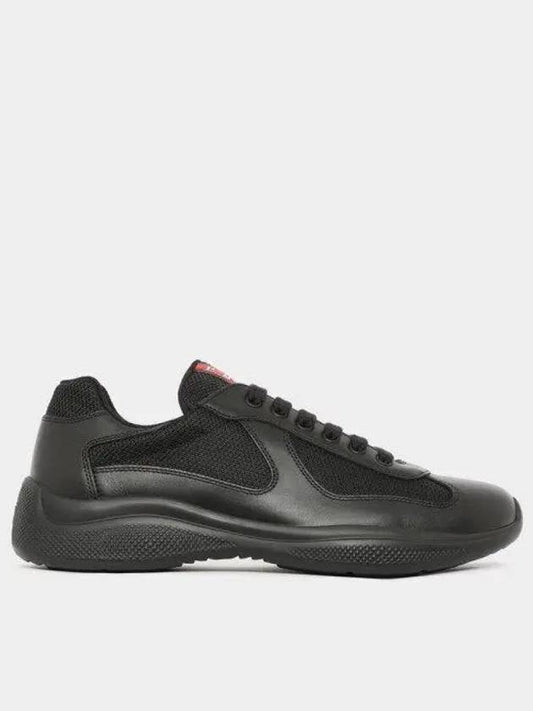 America's Cup Leather Low Top Sneakers Black - PRADA - BALAAN 2