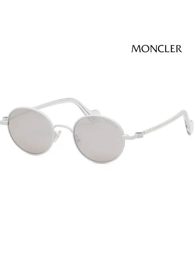 Sunglasses ML0057 21C White Silver Half Mirror - MONCLER - BALAAN 1