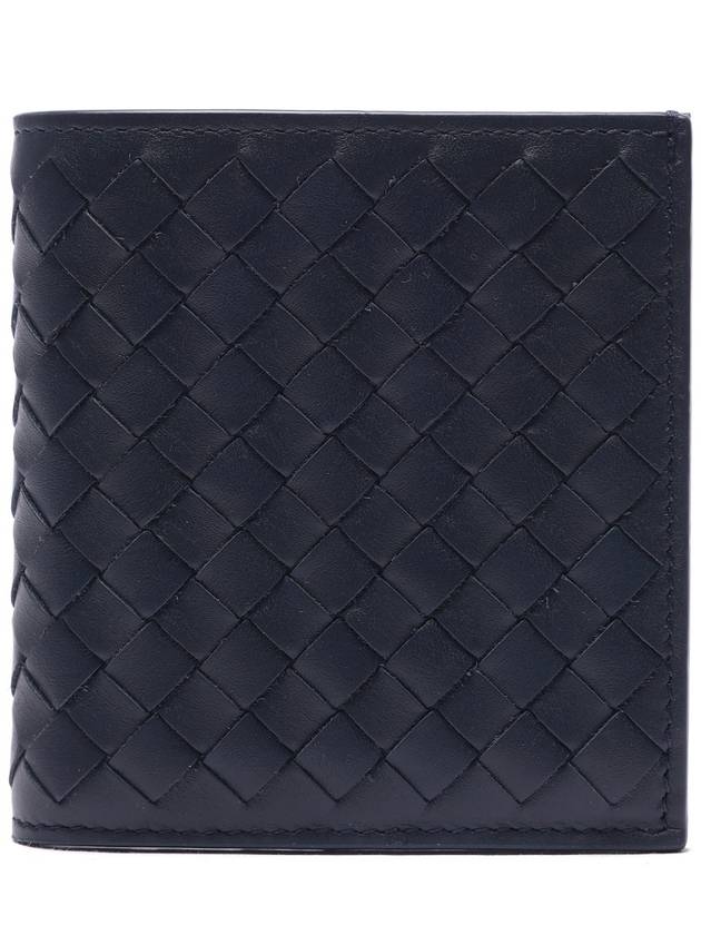 Intrecciato Small Folder Half Wallet Navy - BOTTEGA VENETA - BALAAN 3