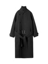 Wrap Wool Double Coat Black - LEMAIRE - BALAAN 2