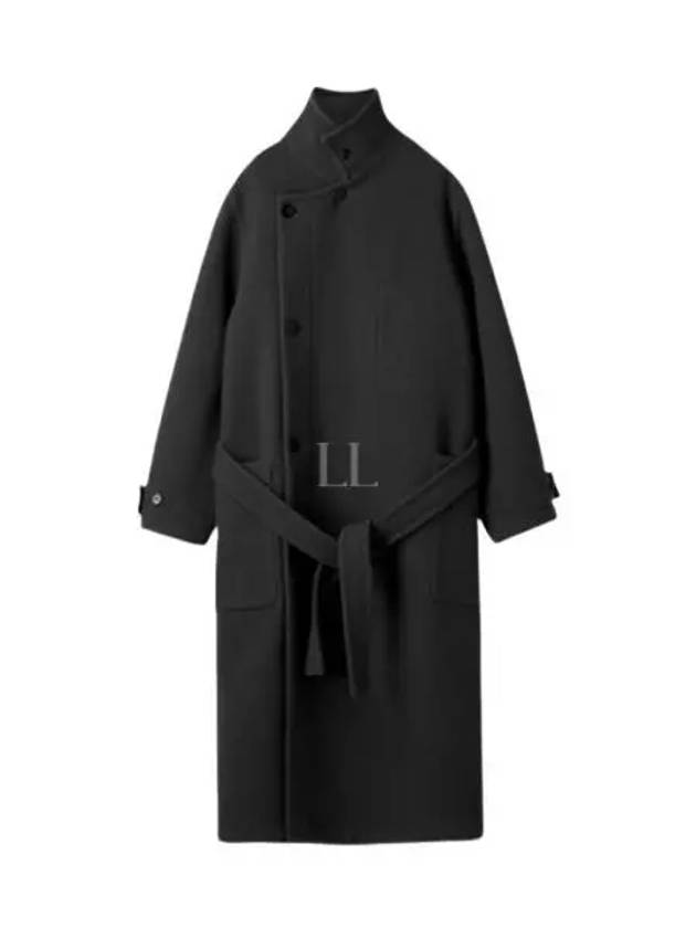 Wrap Wool Double Coat Black - LEMAIRE - BALAAN 2