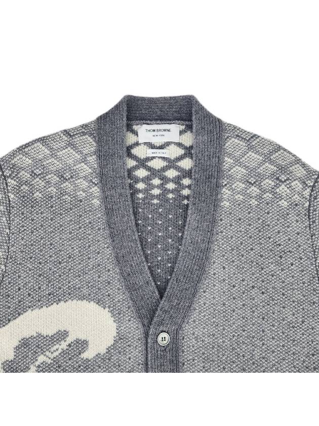 wave pair cardigan MKC481A 055 - THOM BROWNE - BALAAN 3