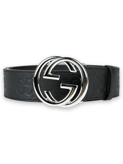 Interlocking G Large Belt Black - GUCCI - BALAAN 2