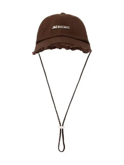 La Casquette Artichoke Fringe Metal Logo Ball Cap Brown - JACQUEMUS - BALAAN 2