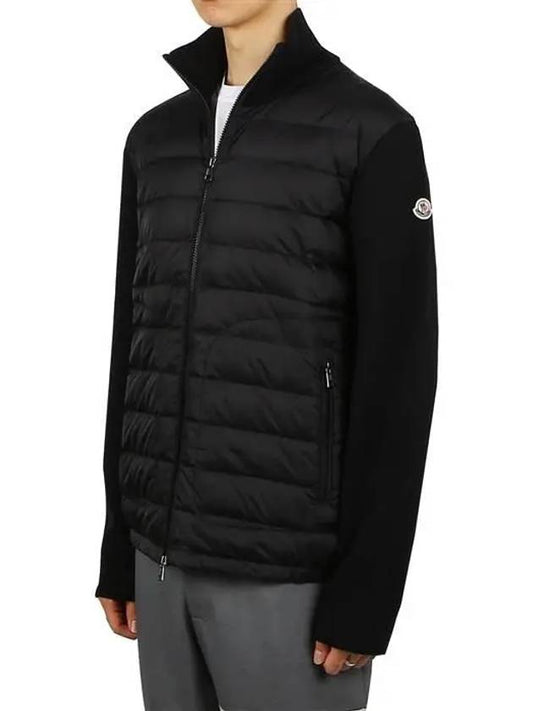 Padded Wool Zip-up Jacket Black - MONCLER - BALAAN 2