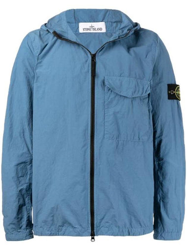 Men's Wappen Patch Naslan Pocket Hooded Jacket Light Blue - STONE ISLAND - BALAAN 1