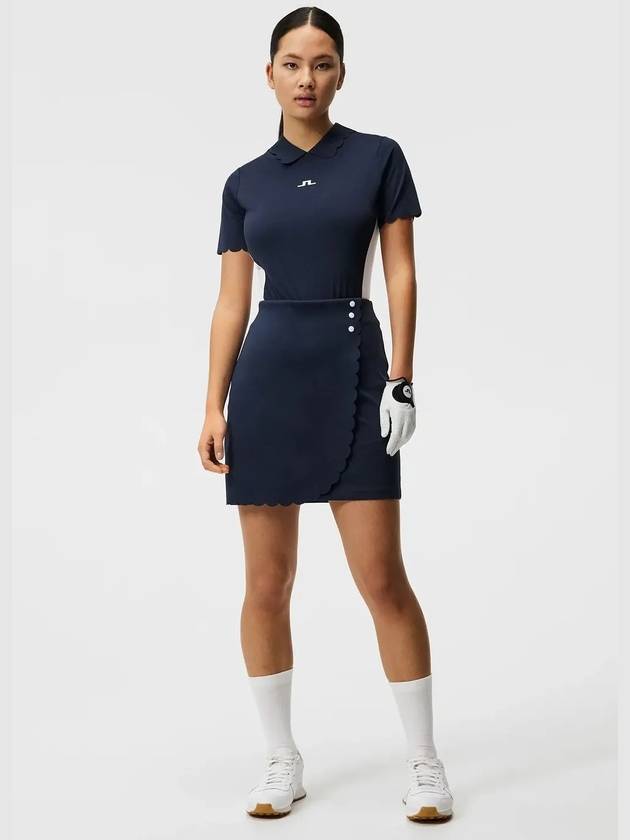 Women's Anna Mini H-Line Skirt Navy - J.LINDEBERG - BALAAN 4