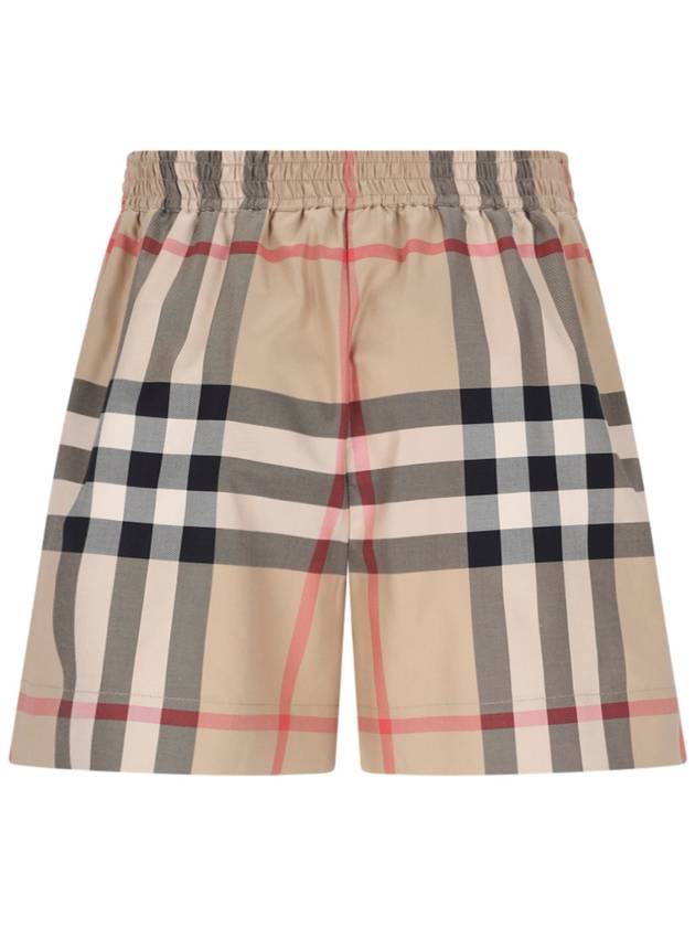 Check Shorts Beige - BURBERRY - BALAAN 3