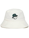 Lettering Bucket Hat IVORY - MALBON GOLF - BALAAN 2