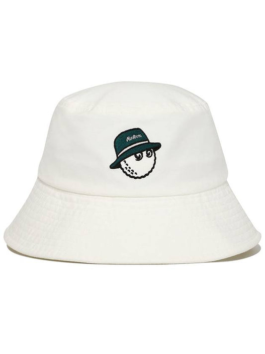 Lettering Bucket Hat IVORY - MALBON GOLF - BALAAN 2