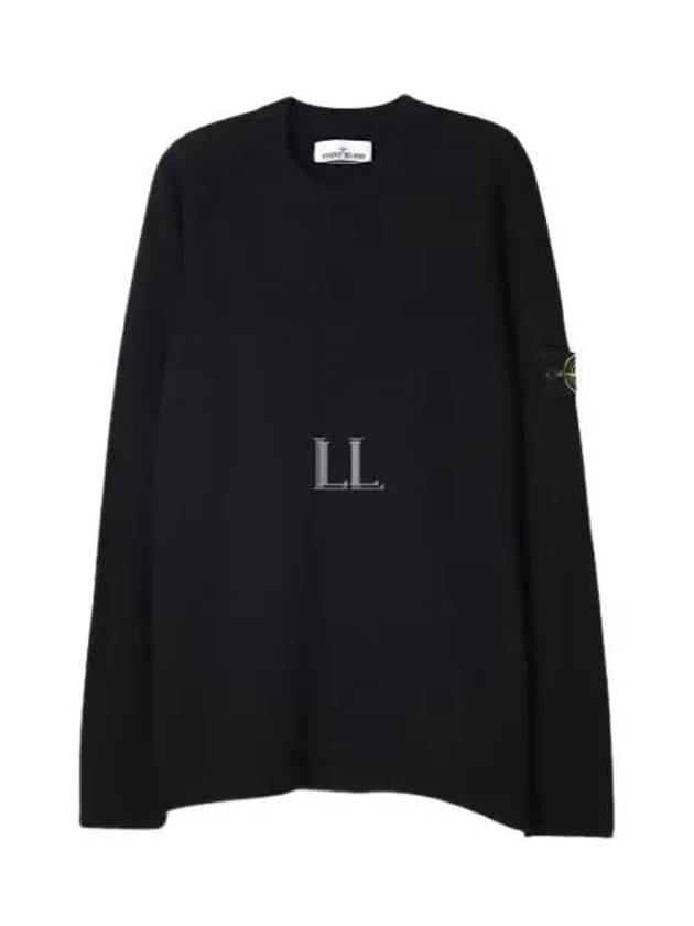 Crew Neck Wool Knit Top Black - STONE ISLAND - BALAAN 2