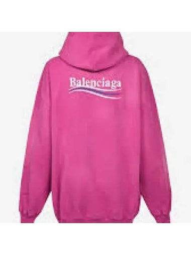 Political Campaign Oversized Fit Hoodie Pink - BALENCIAGA - BALAAN 1