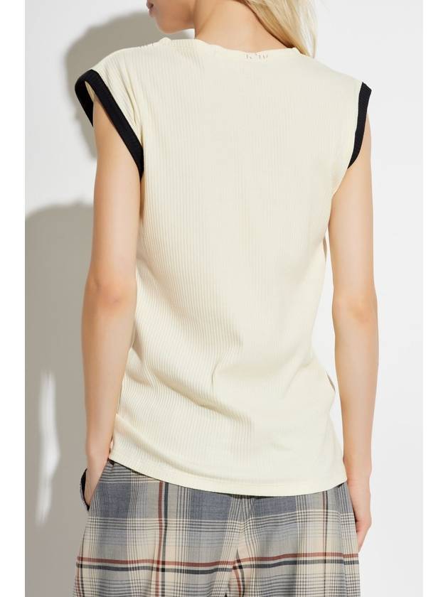 Marni Top With Decorative Stitching, Women's, Cream - MARNI - BALAAN 4