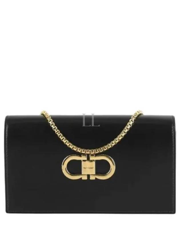 Double Gancini Mini Bag Black - SALVATORE FERRAGAMO - BALAAN 2