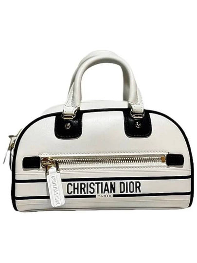 Zip Bowling Micro Calfskin Cross Bag White - DIOR - BALAAN 2