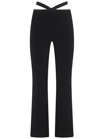 Women's Crisscross Logo LeGGings Black - ALEXANDER WANG - BALAAN 1