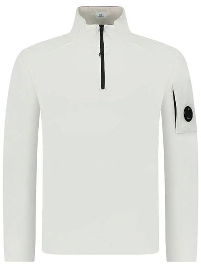 Light Fleece Half Zipped Sweatshirt White - CP COMPANY - BALAAN 2