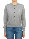 Baby Fox Patch Regular Cardigan Grey Melange - MAISON KITSUNE - BALAAN 2