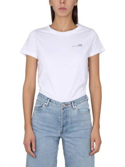 Item Logo Crew Neck Short Sleeve T-Shirt White - A.P.C. - BALAAN 2